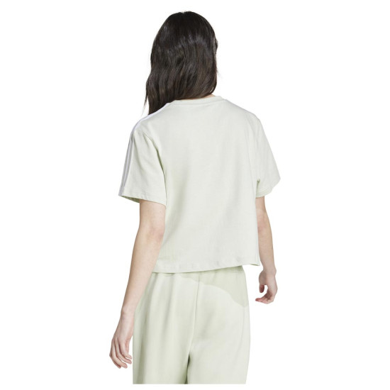 Adidas Γυναικεία κοντομάνικη μπλούζα Essentials 3-Stripes Single Jersey Cropped Tee